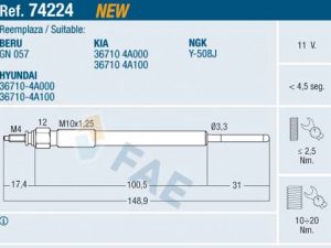 Bujie incandescenta FAE 74224 – KIA | AutoRival