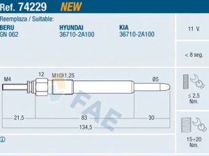 Bujie incandescenta FAE 74229 – KIA | AutoRival
