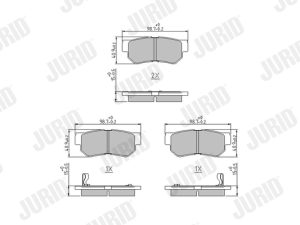 Set placute frana JURID 572557J – KIA | AutoRival