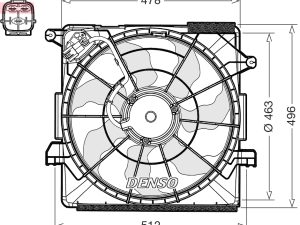 Ventilator radiator DENSO DER43000