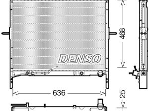 Radiator racire motor DENSO DRM43002