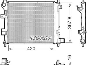 Radiator racire motor DENSO DRM43005