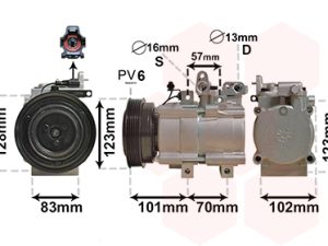 Compresor climatizare VAN WEZEL 8200K219 – KIA | AutoRival