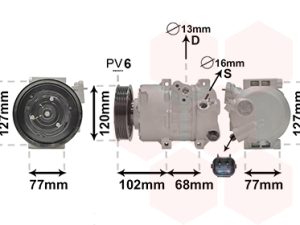 Compresor climatizare VAN WEZEL 8201K713 – KIA | AutoRival