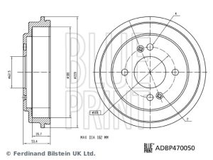 Tambur frana BLUE PRINT ADBP470050