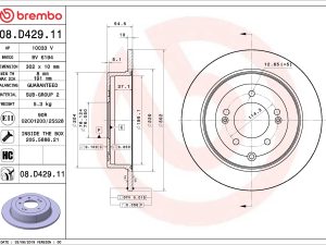 Disc frana BREMBO 08.D429.11 – KIA | AutoRival