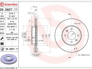 Disc frana BREMBO 09.D607.11 – KIA | AutoRival