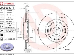 Disc frana BREMBO 09.D994.11 – KIA | AutoRival