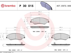 Set placute frana BREMBO P 30 015 – KIA | AutoRival