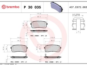 Set placute frana BREMBO P 30 035 – KIA | AutoRival