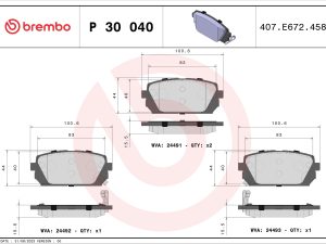 Set placute frana BREMBO P 30 040 – KIA | AutoRival
