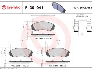 Set placute frana BREMBO P 30 041 – KIA | AutoRival