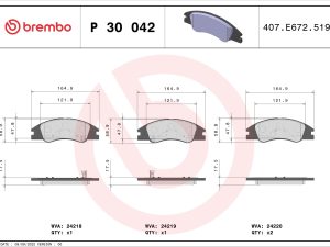 Set placute frana BREMBO P 30 042 – KIA | AutoRival
