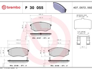Set placute frana BREMBO P 30 055 – KIA | AutoRival