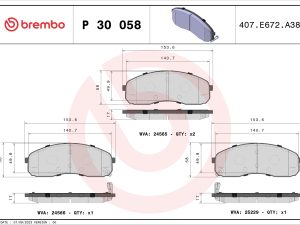 Set placute frana BREMBO P 30 058 – KIA | AutoRival