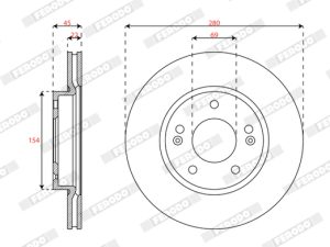 Disc frana FERODO DDF3056C – KIA | AutoRival