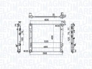 Radiator racire motor MAGNETI MARELLI 350213160500 – KIA | AutoRival