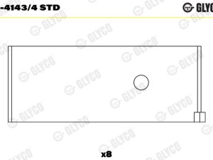 Cuzineti biela GLYCO 71-4143/4 STD – KIA | AutoRival