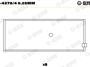 Cuzineti biela GLYCO 71-4278/4 0.25mm – KIA | AutoRival