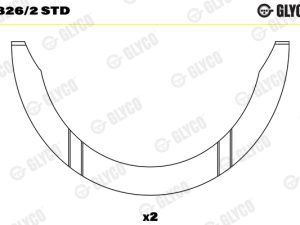 Saiba distantier arbore cotit GLYCO A326/2 STD – KIA | AutoRival