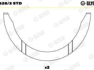 Saiba distantier arbore cotit GLYCO A328/2 STD – KIA | AutoRival