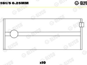 Cuzineti arbore cotit GLYCO H1161/5 0.25mm – KIA | AutoRival