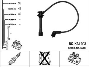 Set cablaj aprindere NGK 6209 – KIA | AutoRival