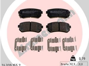 Set placute frana ZIMMERMANN 24320.155.2 – KIA | AutoRival