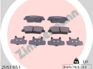 Set placute frana ZIMMERMANN 25153.155.1 – KIA | AutoRival