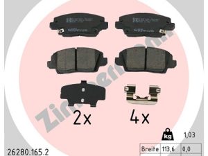 Set placute frana ZIMMERMANN 26280.165.2 – KIA | AutoRival