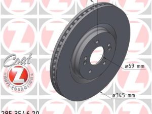 Disc frana ZIMMERMANN 285.3546.20 – KIA | AutoRival
