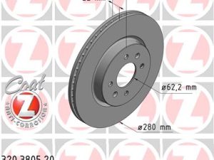 Disc frana ZIMMERMANN 320.3805.20 – KIA | AutoRival