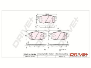 Set placute frana DRIVE DP1010.10.0093 – KIA | AutoRival
