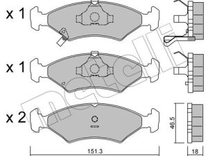 Set placute frana METELLI 22-0127-0 – KIA | AutoRival