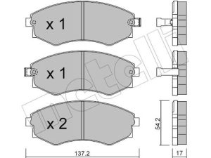 Set placute frana METELLI 22-0188-0 – KIA | AutoRival