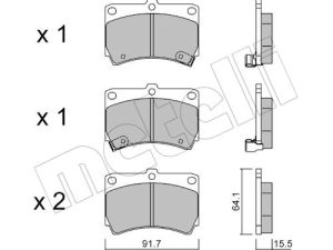 Set placute frana METELLI 22-0196-0 – KIA | AutoRival