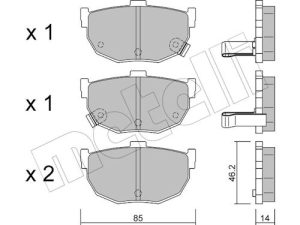 Set placute frana METELLI 22-0362-0 – KIA | AutoRival