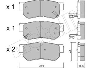 Set placute frana METELLI 22-0365-0 – KIA | AutoRival