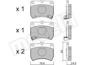 Set placute frana METELLI 22-0370-0 – KIA | AutoRival