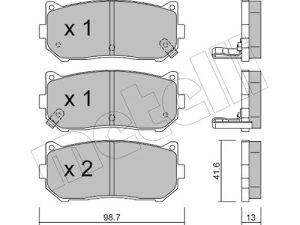 Set placute frana METELLI 22-0372-0 – KIA | AutoRival
