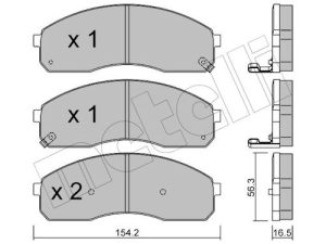 Set placute frana METELLI 22-0374-0 – KIA | AutoRival