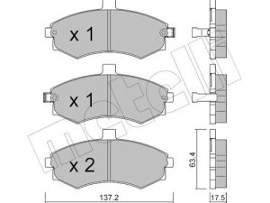 Set placute frana METELLI 22-0504-0 – KIA | AutoRival
