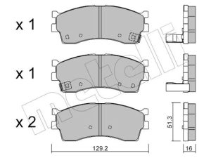 Set placute frana METELLI 22-0512-0 – KIA | AutoRival