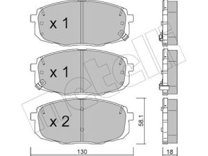 Set placute frana METELLI 22-0513-1 – KIA | AutoRival