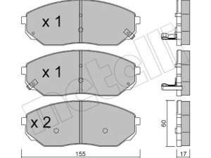 Set placute frana METELLI 22-0515-0 – KIA | AutoRival