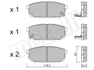 Set placute frana METELLI 22-0516-0 – KIA | AutoRival