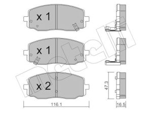 Set placute frana METELLI 22-0629-0 – KIA | AutoRival