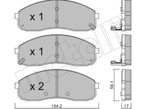 Set placute frana METELLI 22-0631-0 – KIA | AutoRival