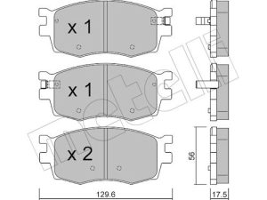 Set placute frana METELLI 22-0724-0 – KIA | AutoRival