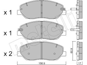 Set placute frana METELLI 22-0787-0 – KIA | AutoRival